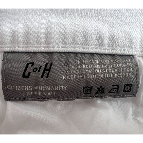 Citizens of Humanity Women's White Denim Skinny Crop Jeans Size 28 - Picture 5 of 12